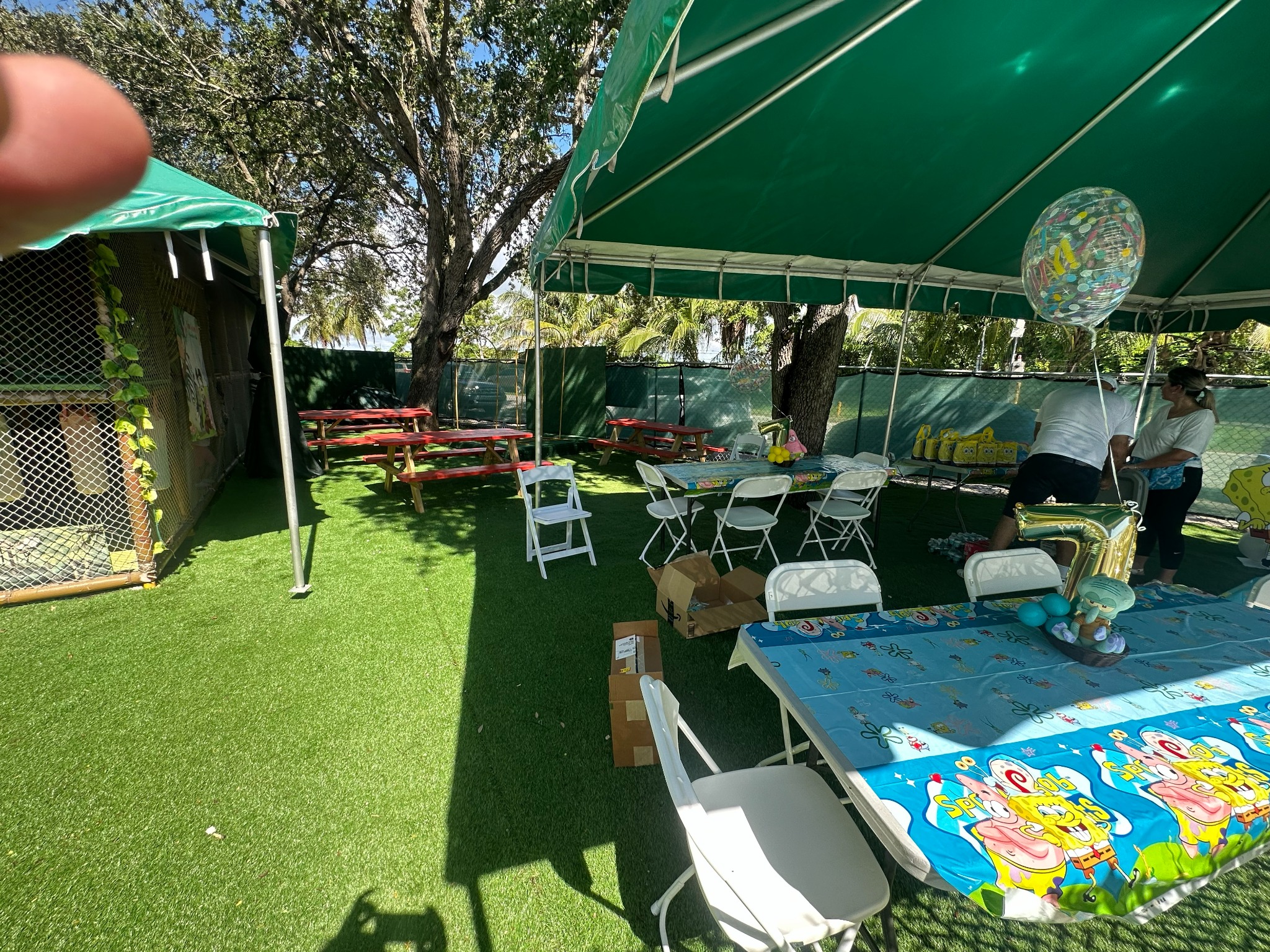 Private birthday party area at Fun Games Adventure Park in Homestead